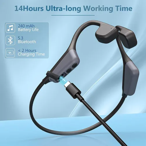 Zruhig Auriculares De Conducción Ósea, Auriculares Bluetooth