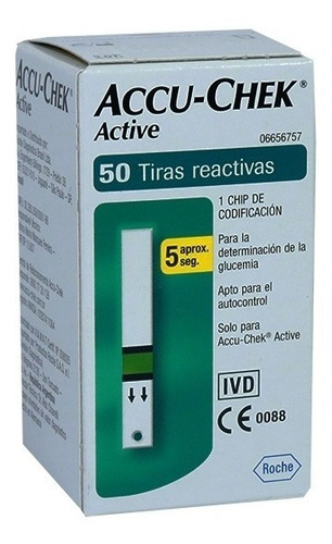 Tiras Accu Chek Active X 50 Unidades Roche Instant 