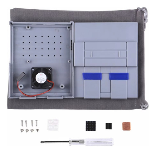 Snespi Case P/ Carcaça Super Nintendo Raspberry Pi 3 B+ Plus