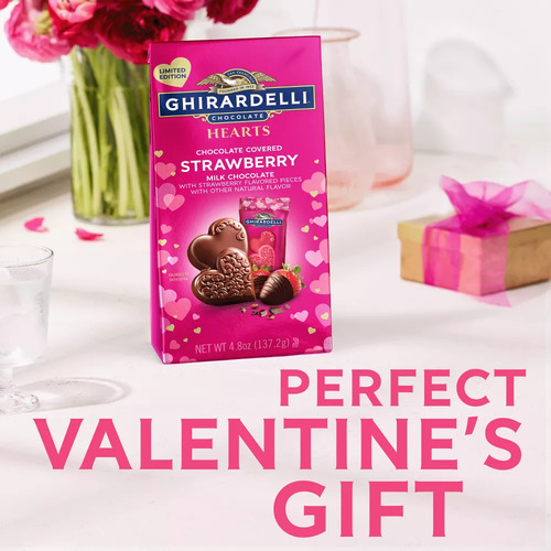 Corazones Chocolate C/ Fresa San Valentín Ghirardelli 137.2g