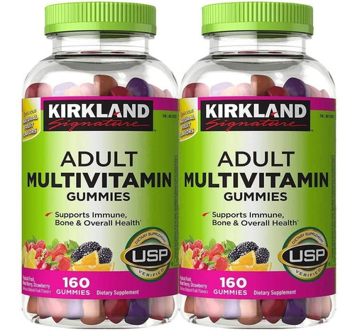 Multivitaminas Para Adulto Kirkland 160 Gomitas (pack De 2)