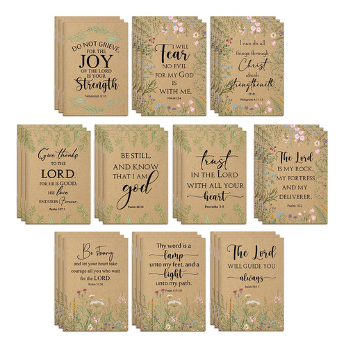 Ctosree 50 Cuadernos Inspiradores Con Versiculos Biblicos, B