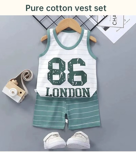 Conjunto Para Bebe Deportivo Short Y Camiseta Algodon Verano