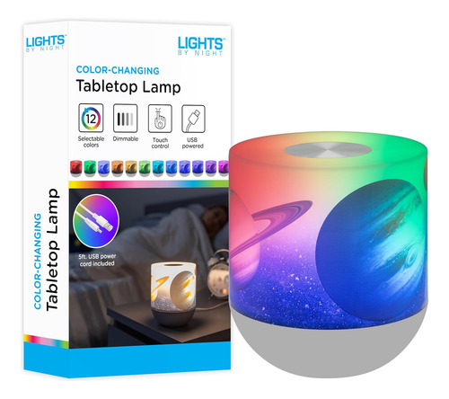 Lámpara De Mesa Cambia Color, Luz Nocturna Táctil/toque