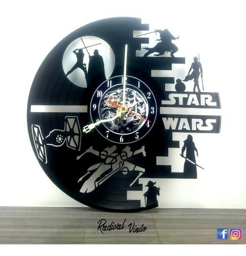 Reloj De Vinilo Star Wars 2 Regalos Decoracion