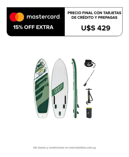Tabla Stand Up Paddle Bestway Surf + Remo + Inflador + Bolso