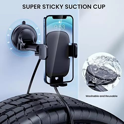 Soporte universal para teléfono de coche, soporte de soporte, [succión de  grado militar] Soporte universal para teléfono celular, compatible con