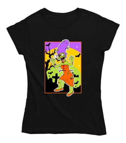 Playera Halloween Simpson M Zombie Fanart Hombre Mujer Niño