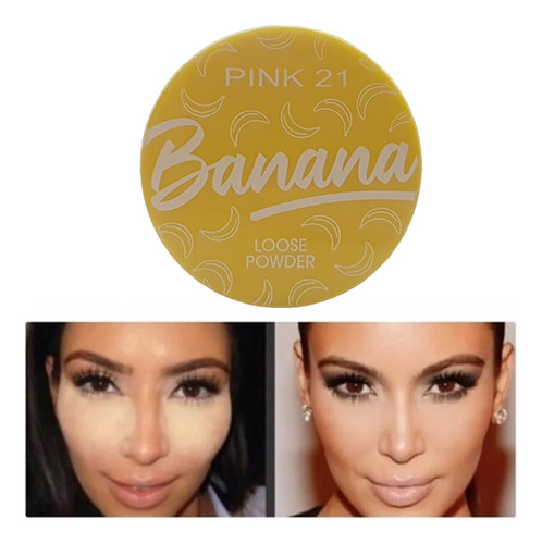 Polvo Volatil Translucido Banana Para Maquillaje  De Rostro 