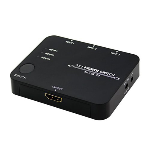 Imagen 5 de 6 de Switch Hdmi 3 X 1 Con Control Remoto (3 Entradas 1 Salida)