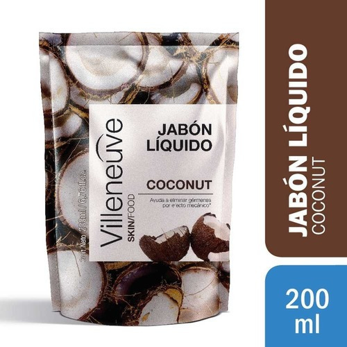 Repuesto Jabón Líquido Villeneuve Coconut X 200 Ml