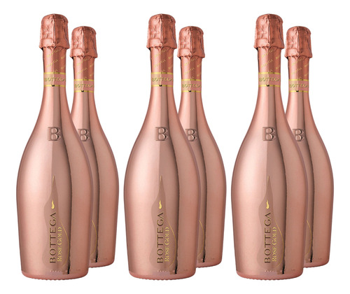 Espumante Prosecco Bottega Gold Rose Pack X 6