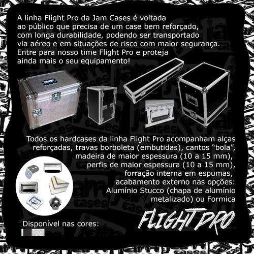 Hard Case Ferragens Bateria Flight Com Rodas 110x40x40 Cm