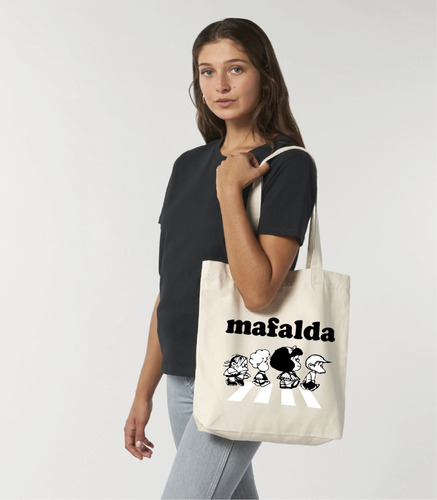Tote Bag Estampado Mafalda 35 X 40 Cm Romanosmodas
