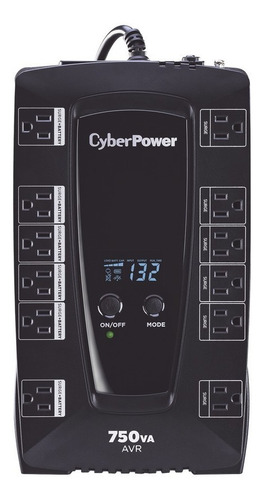 Ups De 750va / 450w De Línea Interactiva Con Regulador De Voltaje Avr De 90 - 140 Vac, Pantalla Lcd, 12 Tomas Nema 5-r,