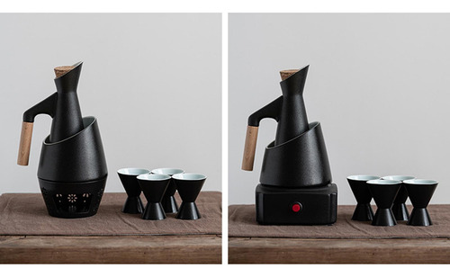 Juego De Sake De Cerámica Con Sake Japonés Más Cálida,