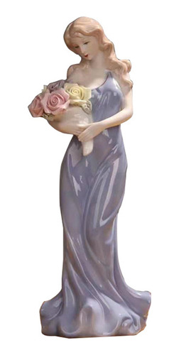 Estatuilla De Cerámica Para Mujer (b39), Decoración Del Hoga
