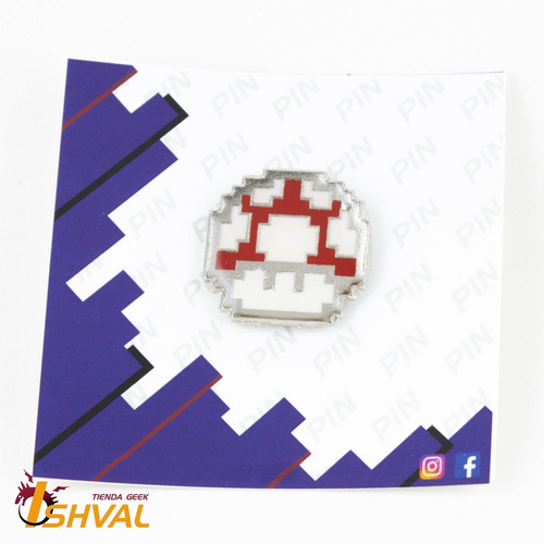 Imagen 2 de 2 de Pin De Metal - Mario Bross - Hongo Rojo