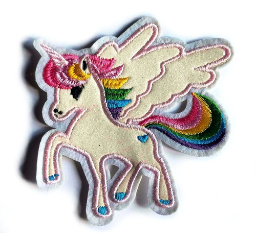 Aplique Unicornio Parche Bordado Termoadhesivo