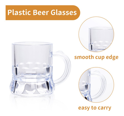 Mini Tazas De Cerveza, Vasos De Plástico Transparente