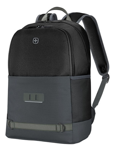 Mochila Tyon Color Negro, Wenger Color Negro Diseño De La Tela Lisa