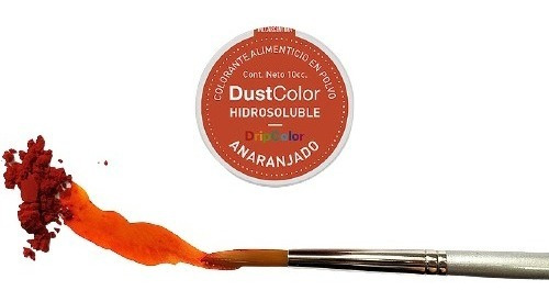 Colorante Comestible Hidrosoluble Naranja Dustcolor