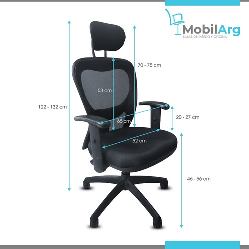 Imagen 4 de 9 de Sillón Ejecutivo Citiz Ergonomico Oficina Con Brazos Regulables Cabezal Y Apoyo Lumbar + Envio Gratis
