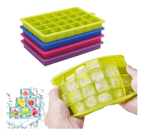 Cubeteras Silicona Con Tapa Para Cubos Hielo - Pack 3