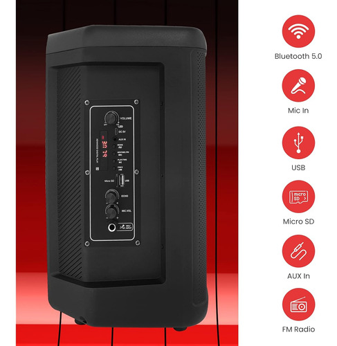 Pyle Altavoz Bluetooth Pa Portatil De 240w 8 Sistema