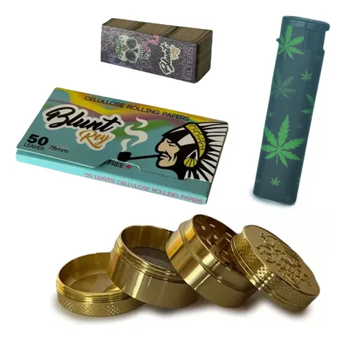 Kit Picador Metal 4partes Blunt Rey + Tip + Celulosa + Enc