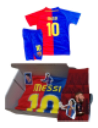 Pack Kit Niños Messi Barca Retro Camiseta+shorts Caja Temati