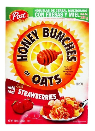 Cereal Post Honey Bunches Of Oats Con Fresas Y Miel 368 G