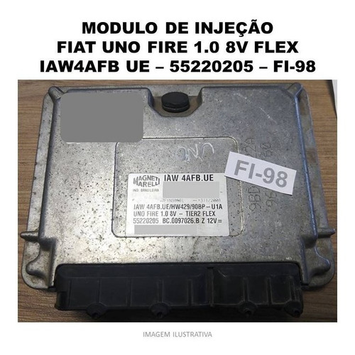 Modulo De Injeção Fiat Uno Fire 1.0 8v Flex Iaw4afbue Fi-98