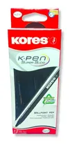 Comprar Bolígrafos Kores Negro - Azul - Rojo Caja X 12 Unid