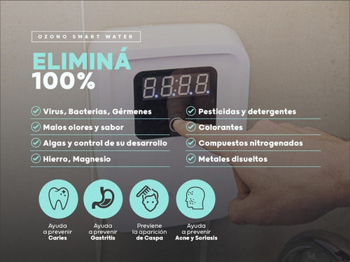 Imagen 6 de 9 de Ozonizador Purificador De Agua Para Grifo Lampara Uv Regalo