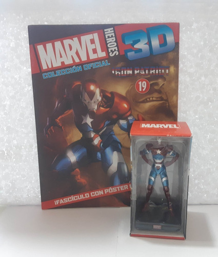 Figura Colección Marvel 3d Iron Patriot Entrega N 19