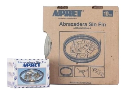 Abrazadera Modificable Sin Fin 10 Metros Y 10 Hebillas Apret