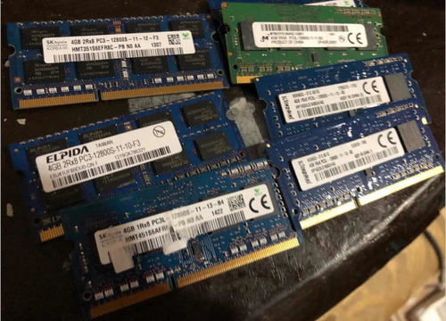 Imagen 2 de 2 de Lote 6 Ram Ddr3 Para Laptops 4gb Usadas