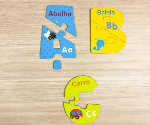 Quebra Cabeça ABC Jogo Pedagógico para alfabetização