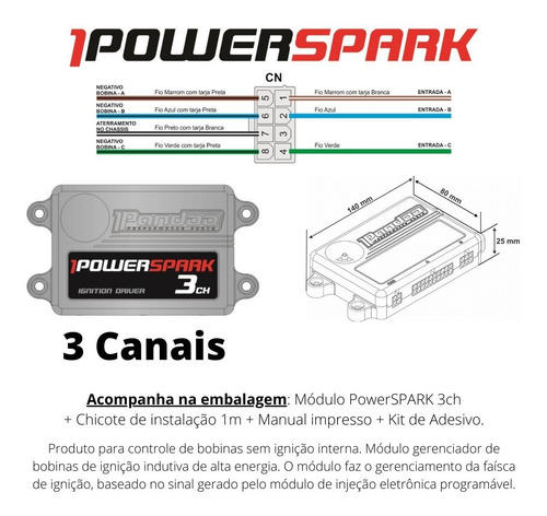 Imagem 3 de 6 de Pandoo Powerspark 3ch + Garantia + Nf + A Vista