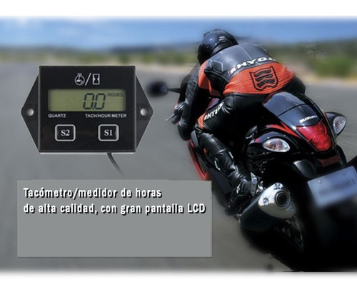 Imagen 3 de 9 de Digital Lcd Motos Digital Tacómetro Rpm