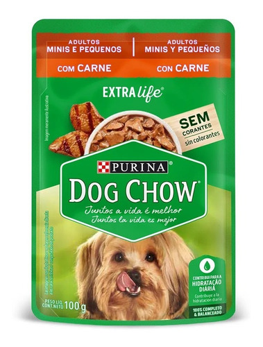 Dog Chow Alimento Húmedo Carne 100gr - Gr A $30