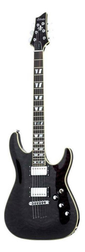Guitarra eléctrica Schecter C-1 Custom de arce/caoba see-thru black con diapasón de ébano
