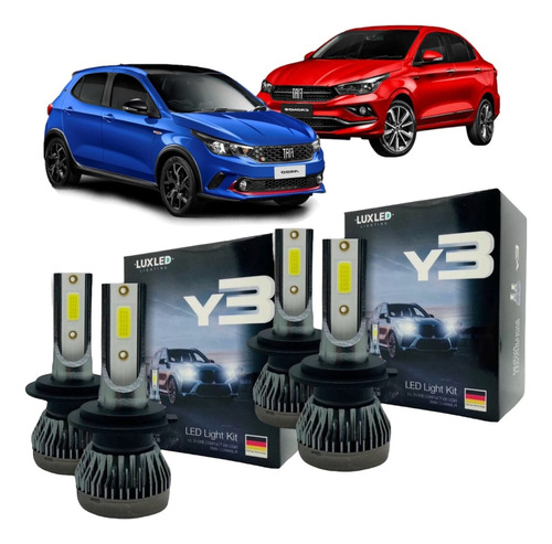 Kit X 4 Luces Cree Led H7 Alta H7 Baja Fiat Argo Cronos 