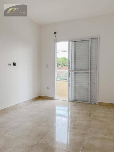 Sobrado Novo, Pronto Para Morar, A 250 M Da Praia, 2 Dormitórios, 1 Vaga De Garagem Em Praia Grande-sp - So0194
