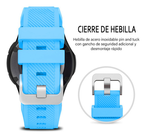 Correa 22mm Deportiva Texturizada Para Binden Era Hit Azul 2.2 Cm
