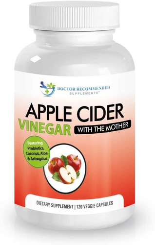 Vinagre De Sidra De Manzana 100% Orgánico 1500 Mg 120 Cápveg