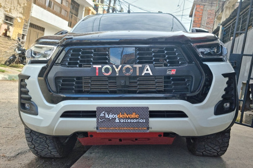 Protector De Hierro Trd Para Motor Toyota Hilux Revo Rojo