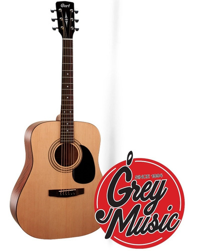 Guitarra Acustica Cort Ad-810 Op Con Funda - Grey Music -