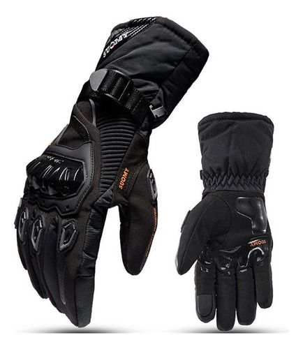 Guantes De Moto Para Invierno Frío Impermeable Negro